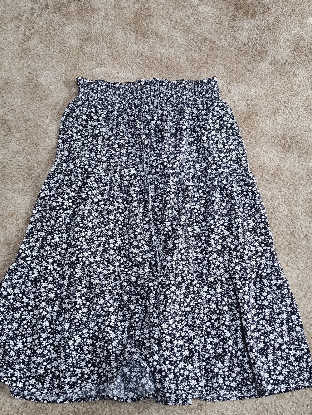 Floral Black and White Women's Skirt